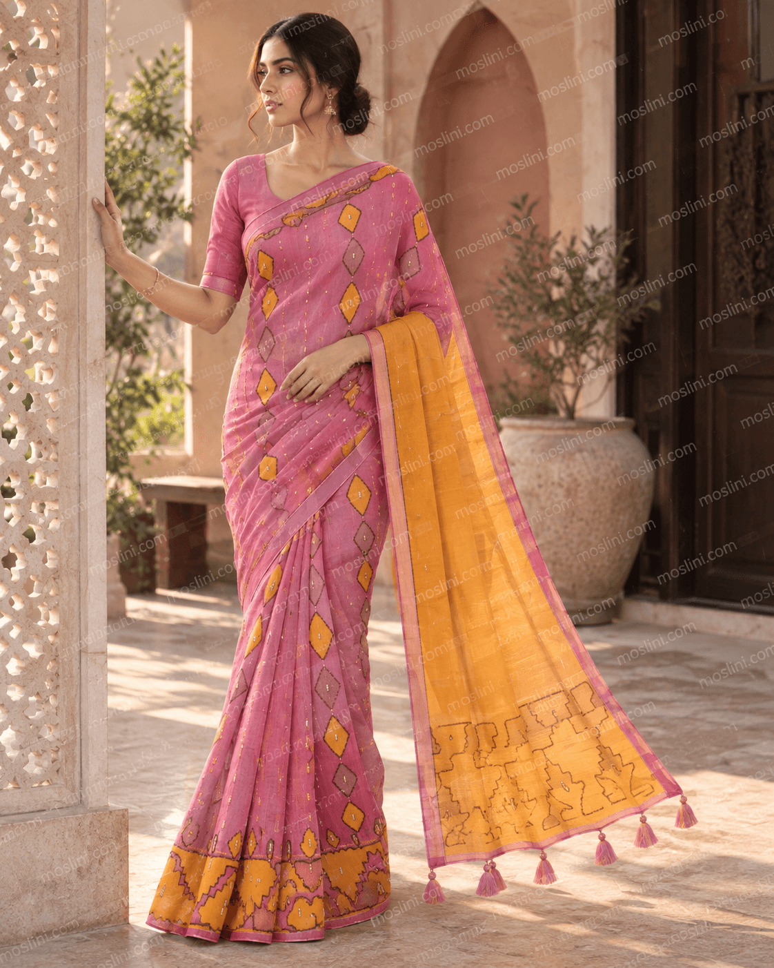 Jamdani – Rose Saffron